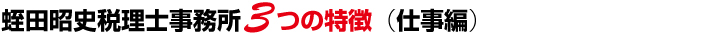 蛭田昭史税理士事務所3つの特徴(仕事編)